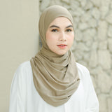 Tana Shawl (Pashmina Kaos Rayon) Taupe Grey