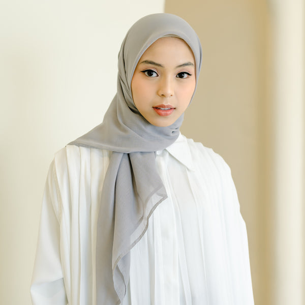 Seza Square (Hijab Paris Premium) Grey Griss
