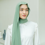 Tana Shawl (Pashmina Kaos Rayon) Green Pastel