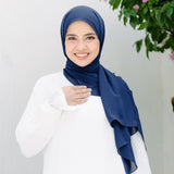 Bawal Instan Shawl Tali (Pashmina Tali Ceruti Babydoll) Navy