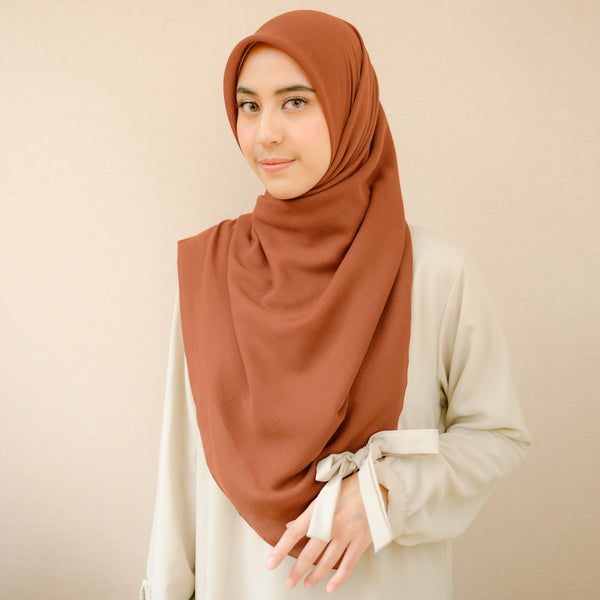 Mima Square Syari (Hijab Segiempat Syari) Umber