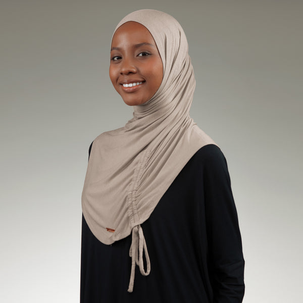 Liora Instan (Hijab Instan Serut Sport Rayon) Warm Beige