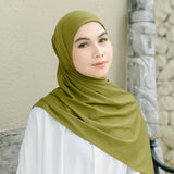 Tana Shawl (Pashmina Kaos Rayon) Zaitun