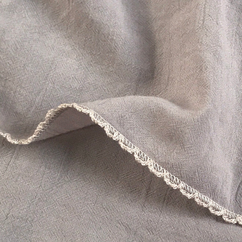 Embroidery Signature Shawl Light Grey