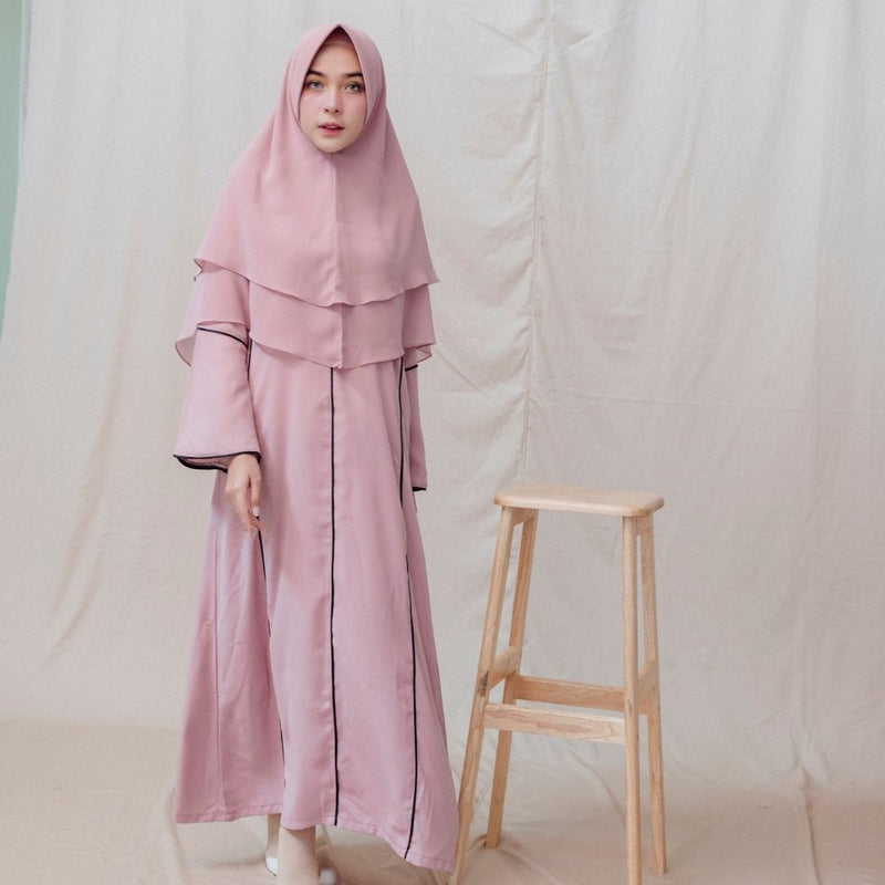 Maryam Dress (Gamis Syari Wanita) Dusty Purple