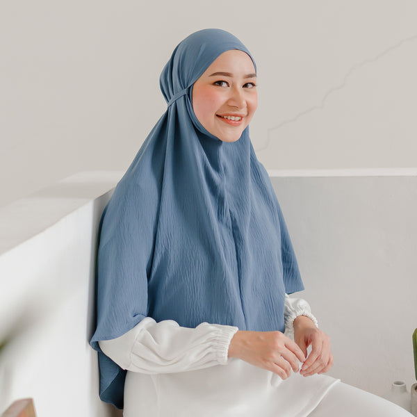 Biyya Instan (Bergo Crinkle) Denim