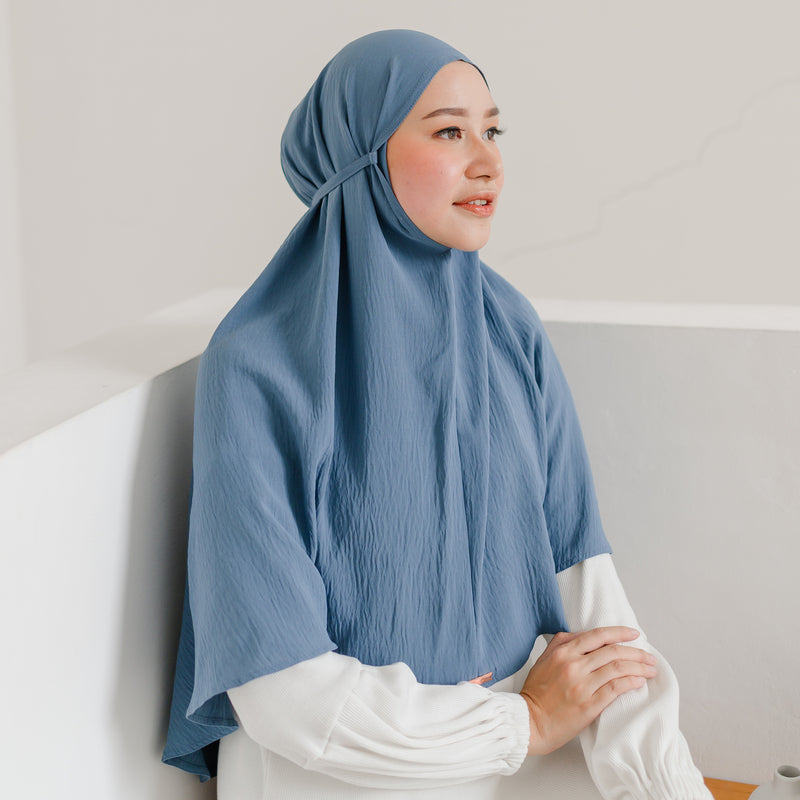 Biyya Instan (Bergo Crinkle) Denim