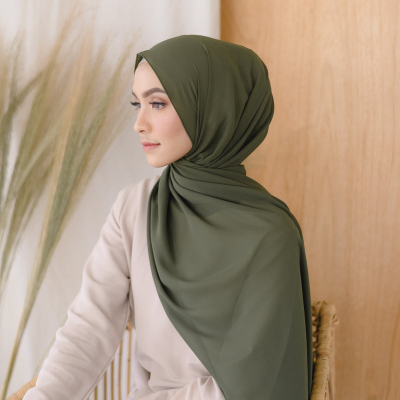 Bawal Shawl (Pashmina Ceruti Babydoll) Army