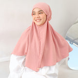 Biyya Instan (Bergo Crinkle) Pink Pastel