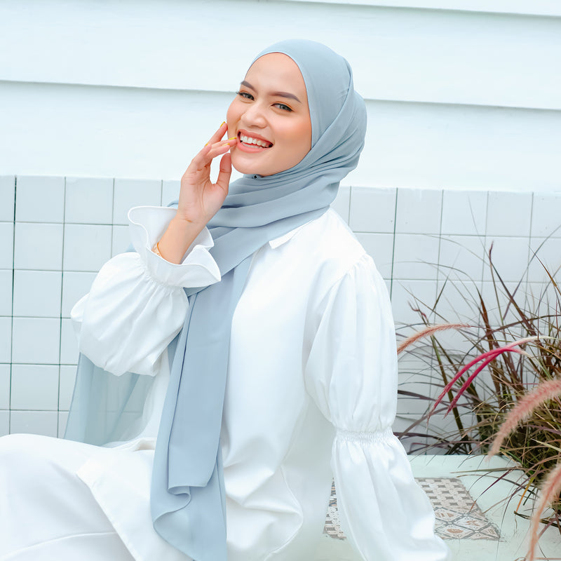 Bawal Shawl Blue Grey