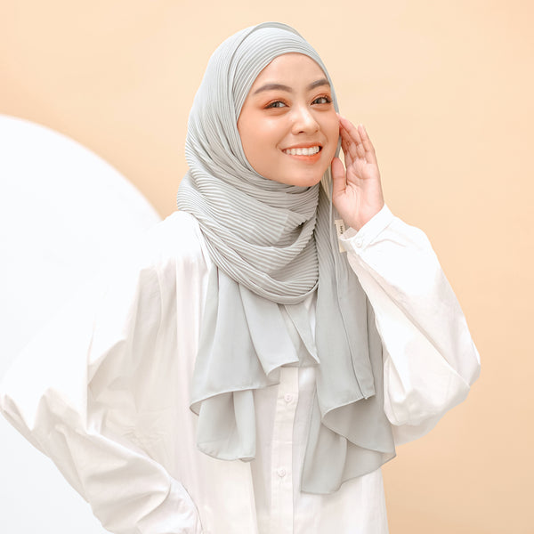 Bawal Pleats Shawl (Pashmina Plisket) Soft Sage