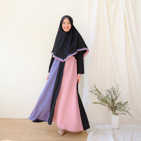 Kaira Dress (Gamis Syari Wanita) Plum Guava