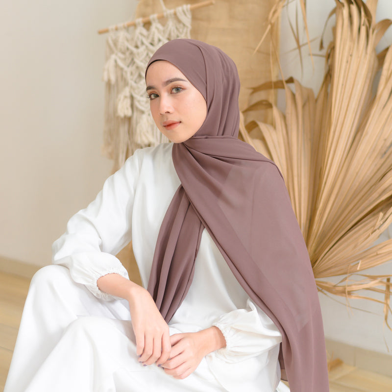 Bawal Shawl (Pashmina Ceruti Babydoll) Dusty Taro