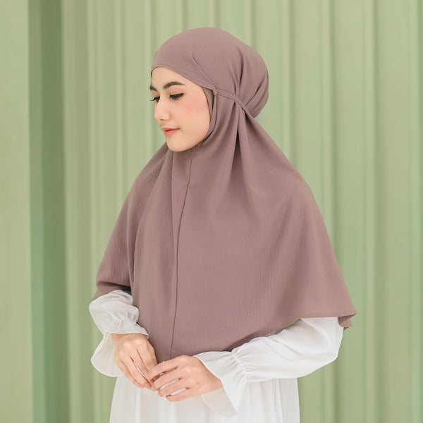 Biyya Instan (Bergo Crinkle) Soft Dusty Purple