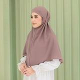 Biyya Instan (Bergo Crinkle) Soft Dusty Purple