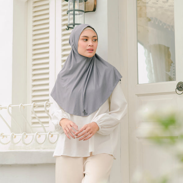 Lana Instan (Hijab Instan Rayon) Stone Grey