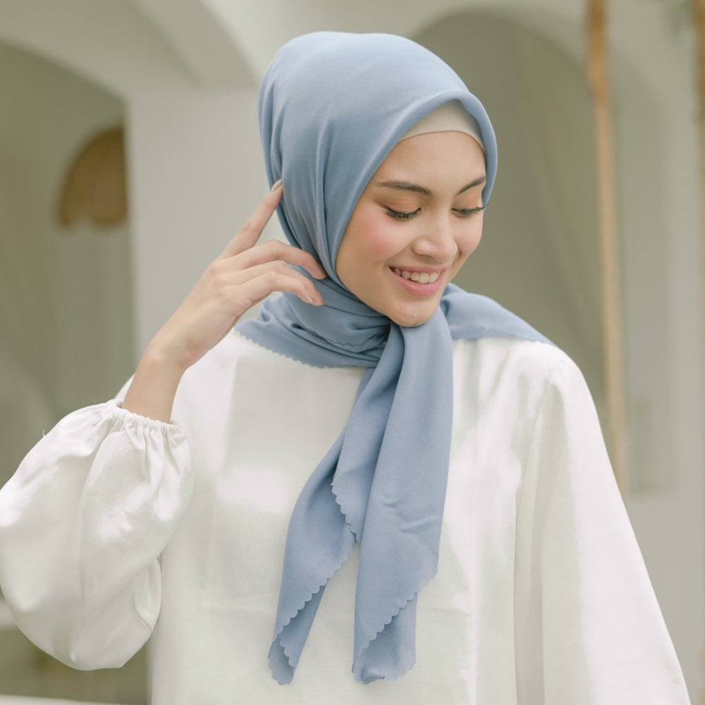 pastel plain hijab