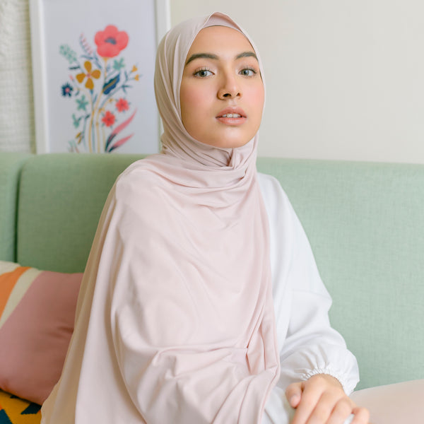 Numa Shawl (Pashmina Jersey) Nude Cream