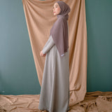 Laraya Dress (Gamis Syari Wanita) Dove Grey