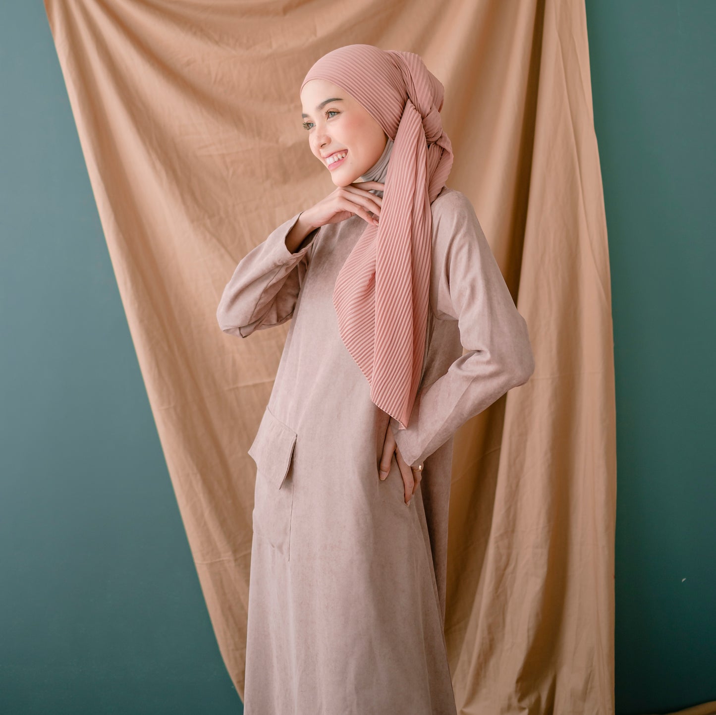 Laraya Dress (Gamis Syari Wanita) Dusty