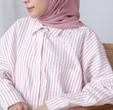 Kaila Shirt (Kemeja Oversize) Pink Pastel