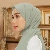 Embroidery Signature Shawl Green Pastel