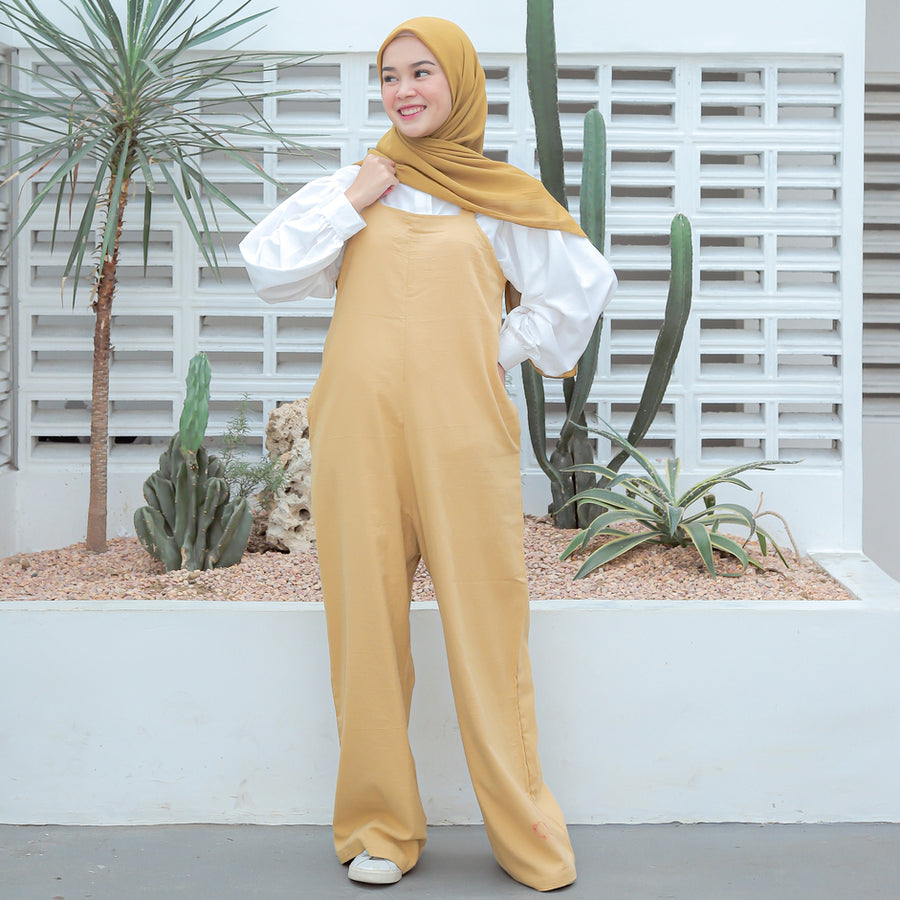 Lilac Linen Jumpsuit Yellow – Lozy