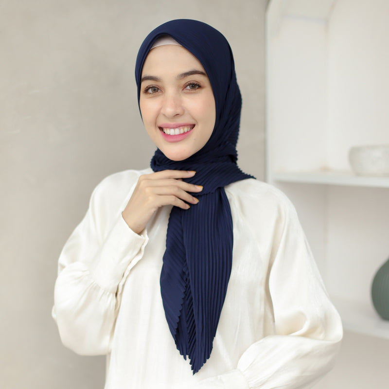 Geya Pleats Square (Segiempat Plisket) Navy