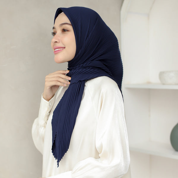 Geya Pleats Square (Segiempat Plisket) Navy