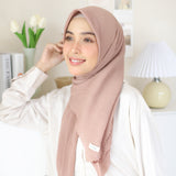 Haraa Pleats Square (Segiempat Voal Plisket) Beige