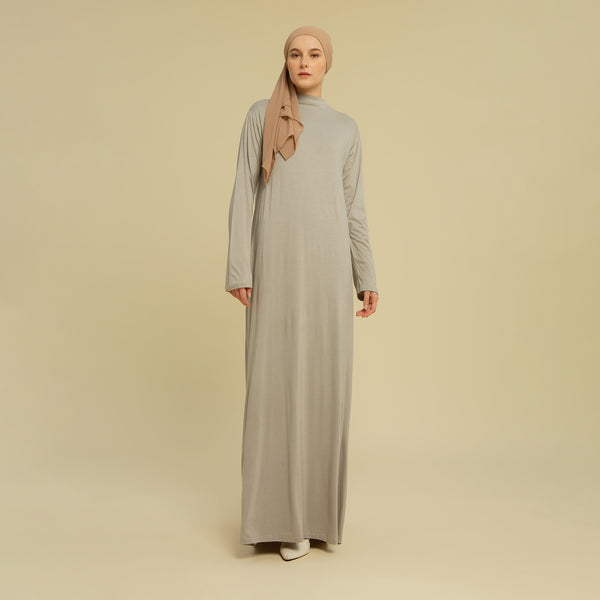 Inner Dress Lengan Panjang Grey