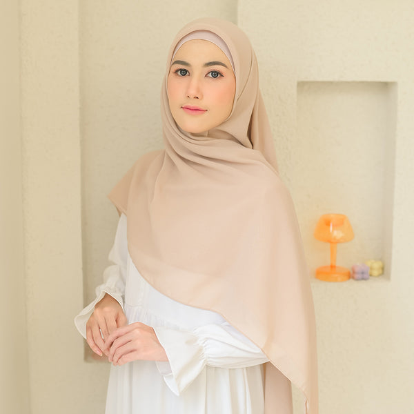 Mima Square Syari (Hijab Segiempat Syari) Light Cream