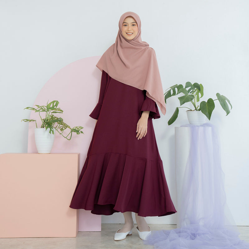 Athira Dress (Gamis Syari Wanita) Maroon