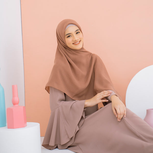 Mima Square Syari (Hijab Segiempat Syari) Brown Sugar