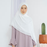 Mima Square Syari (Hijab Segiempat Syari) Broken White
