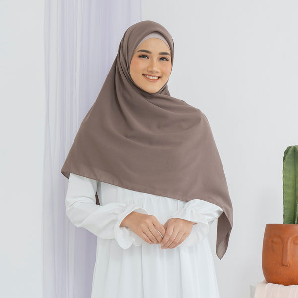 Detaa Square Syari (Hijab Segiempat Syari) Dark Choco