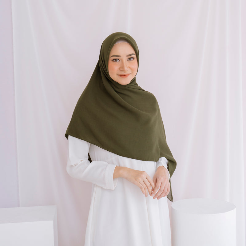 Mima Square Syari (Hijab Segiempat Syari) Dark Green