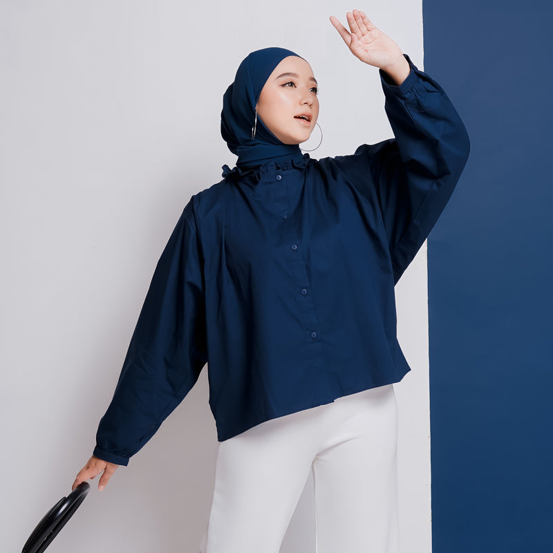 Nukita Shirt (Kemeja Polos) Navy