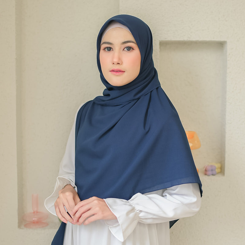 Detaa Square Syari (Hijab Segiempat Syari) Navy