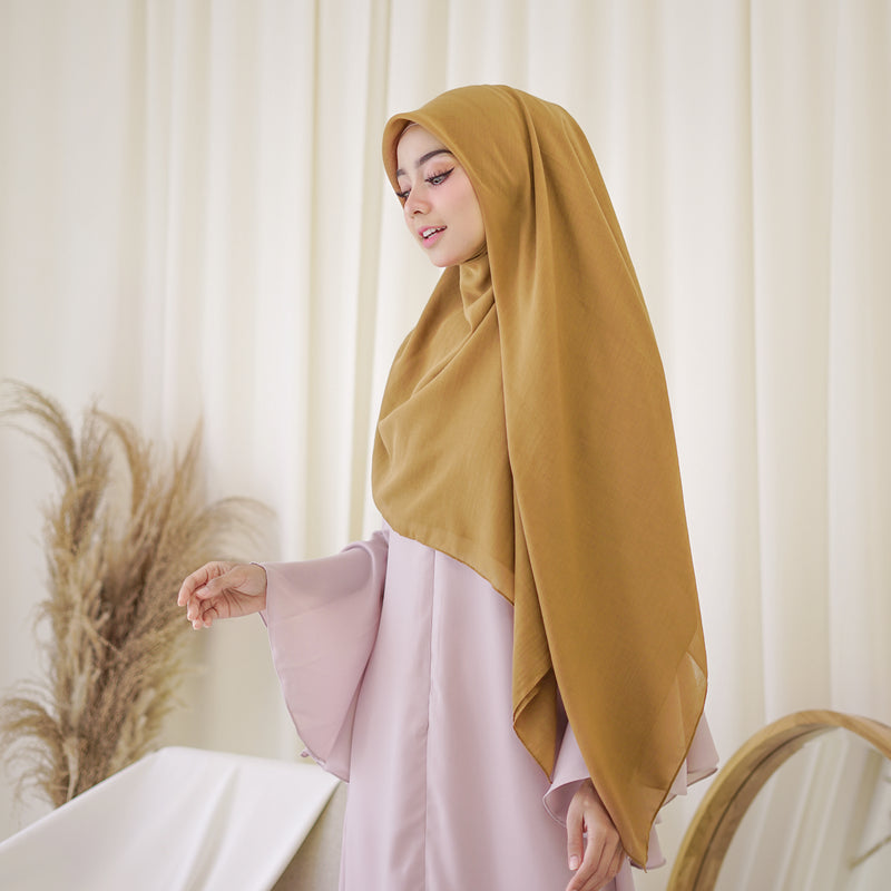 Mima Square Syari (Hijab Segiempat Syari) Mustard