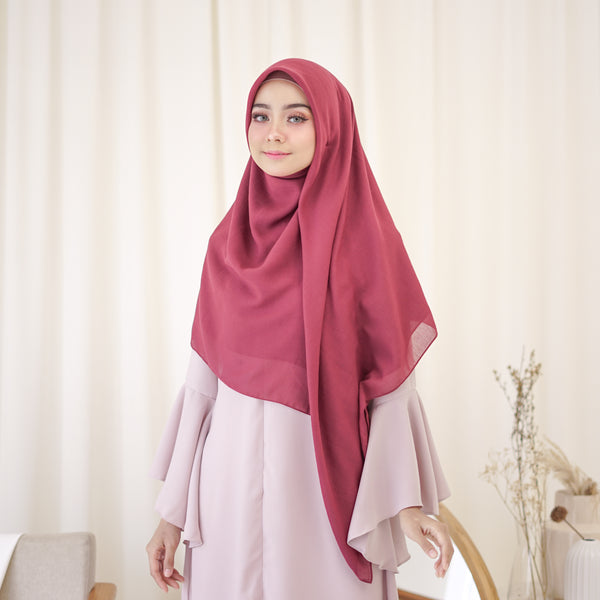 Mima Square Syari (Hijab Segiempat Syari) Burgundy