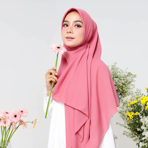 Detaa Square Syari (Hijab Segiempat Syari) Rapture Rose