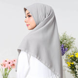 Detaa Square Syari (Hijab Segiempat Syari) Grey Griss