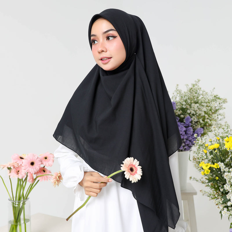 Detaa Square Syari (Hijab Segiempat Syari) Black