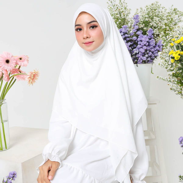 Detaa Square Syari (Hijab Segiempat Syari) Broken White
