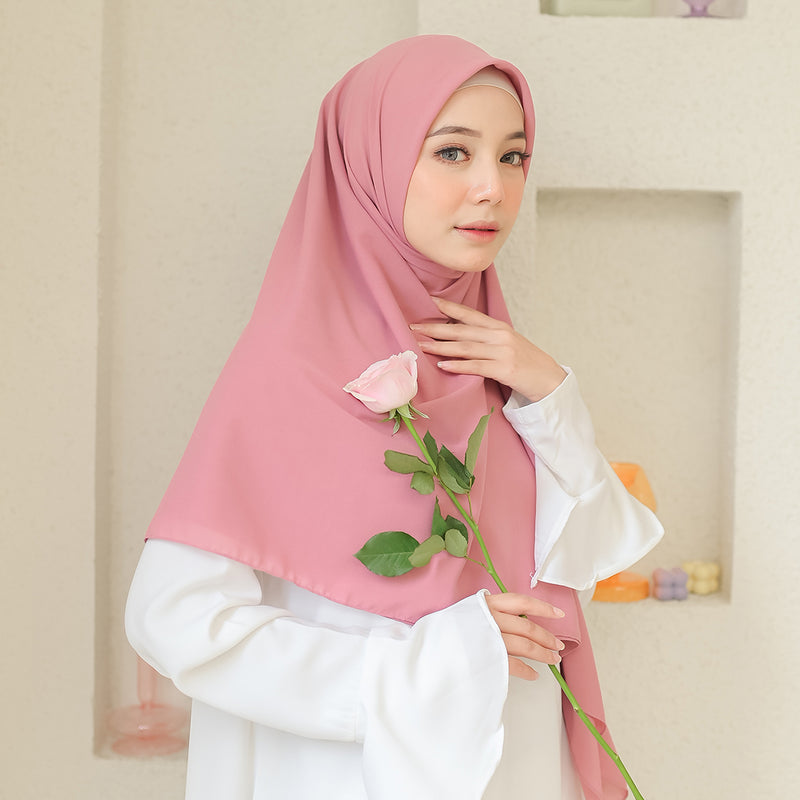 Detaa Square Syari (Hijab Segiempat Syari) Rose