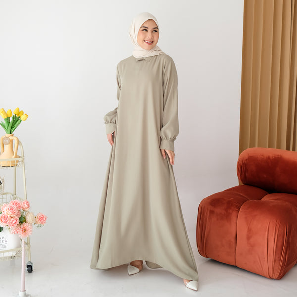Sahara Dress (Gamis Syari Polos) Matcha M