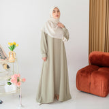 Sahara Dress (Gamis Syari Polos) Matcha L