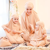 Shameera Prayer Set Kids in Caramel 3-4 Tahun (Lozy x Hamidah)