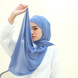 Yure Inner Shawl Denim (Pashmina Ceruti Babydoll)